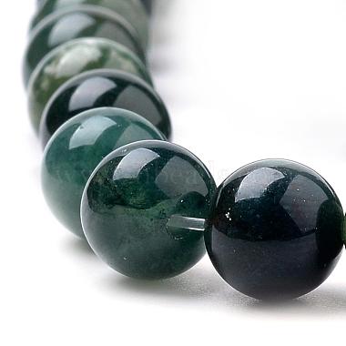 Natural Moss Agate Beads Strands(G-I199-06-8mm)-3