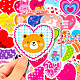 50Pcs Valentine's Day Waterproof Vinyl Heart Stickers Set(PW-WG30645-01)-3
