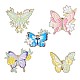 5Pcs 5 Style Butterfly with Flower Enamel Pins(JBR093A)-1