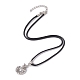 Ocean Theme Alloy Pendant Necklace with Imitation Leather Cords(NJEW-JN04495)-5