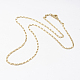 Brass Chain Necklaces(X-MAK-L009-17G)-2