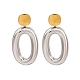 304 Stainless Steel Dangle Stud Earrings(EJEW-K296-02GP-08)-2