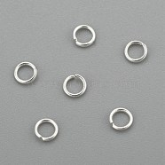 304 Stainless Steel Jump Rings, Open Jump Rings, Silver, 24 Gauge, 3x0.5mm, Inner Diameter: 2mm(STAS-H380-10S-A)