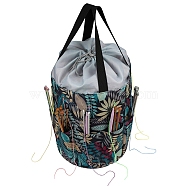 Leaf Pattern Oxford Cloth Yarn Storage Bag, for Yarn Skeins, Crochet Hooks, Knitting Needles, Colorful, 42x30cm(PW-WG89115-01)