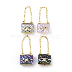 Opaque Acrylic Beads, with Alloy Chain, Bag, Mixed Color, 48mm(MACR-C029-10)