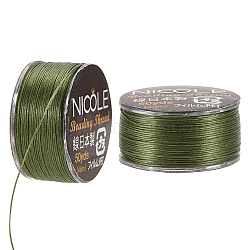 Nylon Beading Thread, Seed Bead Thread, Nylon String for Jewelry Beading Bracelets Making, Dark Sea Green, 0.1mm, about 50.31 Yards(46m)/Roll(NWIR-WH0005-10L)