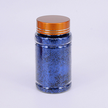 Foil Chip Flake, Nail Art Decoration Accessories, Blue, Bottle: 87x46mm
