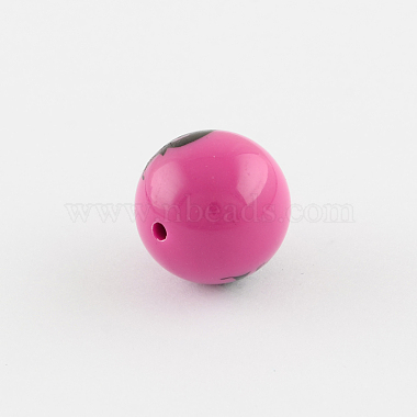 3/4" 20 Mixte Bubblegum Couleur Acrylique Perles rondes 20 mm Lisse Balle