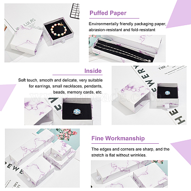 Pandahall Elite 4pcs 4 styles boîtes à colliers en carton et en papier(CON-PH0002-34B)-6