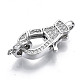 Brass Micro Pave Clear Cubic Zirconia Lobster Claw Clasps(KK-N227-49P-NF)-2