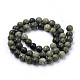 Perles en pierre de serpentine naturelle / dentelle verte(G-S259-15-8mm-1)-2