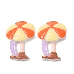 Opaque Resin Cabochons, Umbrella, Colorful, 29x20x7mm(RE-CBA49A8-01)
