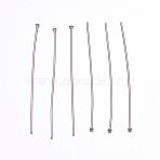 Tarnish Resistant 304 Stainless Steel Flat Head Pins, Stainless Steel Color, 12x0.5mm, 24 Gauge, Head: 1mm(STAS-H358-01A)