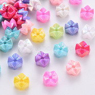 Opaque Acrylic Beads, Dyed, AB Color, Flower, Mixed Color, 9x5.5mm, Hole: 1.6mm, about 2170pcs/500g(TACR-S153-38I)