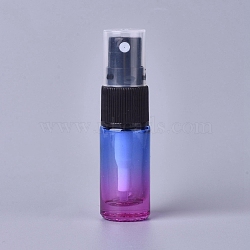 5ml Gradient Color Glass Spray Bottles, with PP Plastic Fine Mist Sprayer & Dust Cap, Colorful, 2-7/8x3/4 inch(7.4x2cm), Capacity: 5ml(0.17 fl. oz).(MRMJ-WH0059-12E)