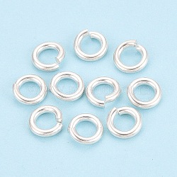925 Sterling Silver Open Jump Rings, Round, Silver, 7x1.5mm, Inner Diameter: 4mm, 15 Gauge(STER-N017-30E-S)