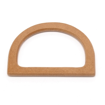 Wooden Handles Replacement, for Handmade Bag Handbags Purse Handles, Half Round, Camel, 8.5x12.1x0.9cm