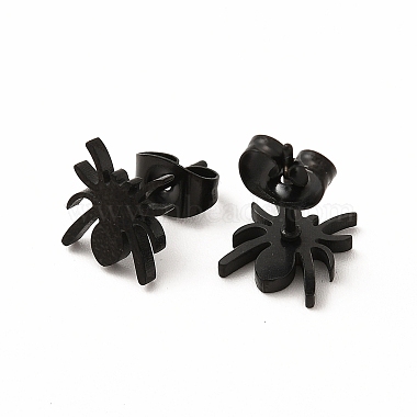 Halloween araignée 304 boucles d'oreilles en acier inoxydable pour femmes(EJEW-B019-01EB)-2