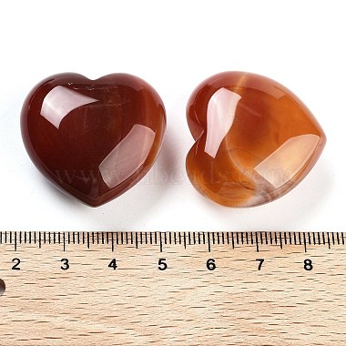 Pierres de palmier en forme de cœur d'agate rouge naturelle(G-M436-01)-3