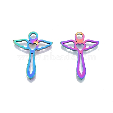 Multi-color Angel & Fairy 304 Stainless Steel Pendants