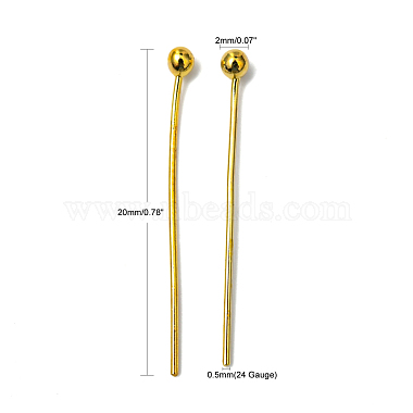 Brass Ball Head pins(KK-R020-04G)-5