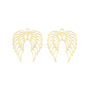 Real 18K Gold Plated Wing 201 Stainless Steel Pendants