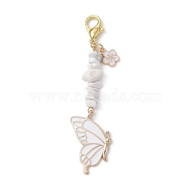 Décoration de pendentifs en émail en alliage papillon(HJEW-JM01637-02)-3