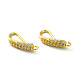 Brass Micro Pave Clear Cubic Zirconia Earring Hooks(ZIRC-R112-08G)-1