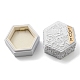 Boîtes de rangement pour colliers et pendentifs en plastique hexagonal gaufré(CON-P020-B01)-3