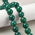 Natural Multi-Color Agate Beads Strands, Dyed & Heated, Round, Dark Green, 14mm, Hole: 1.5mm, about 28pcs/strand, 15.31''(38.9cm)(G-A261-B19-14mm)