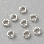 925 Sterling Silver Split Rings, Double Loops Jump Rings, Ring, Silver, 3x1.3mm, Inner Diameter: 2mm(STER-WH0009-21B)