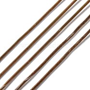 French Wire Gimp Wire, Flexible Round Copper Wire, Metallic Thread for Embroidery Projects and Jewelry Making, Saddle Brown, 18 Gauge(1mm), 10g/bag(TWIR-Z001-04C)