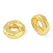 Brass Spacer Beads, Disc with Groove, Real 18K Gold Plated, 6x1.5mm, Hole: 2mm(KK-L219-04G-01)