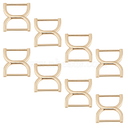 WADORN 8Pcs Alloy Buckle Clasps, For Webbing, Strapping Bags, Garment Accessories, Golden, 35x27x3.9mm, Inner Diameter: 12.7x25mm(FIND-WR0010-51)