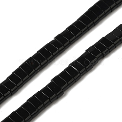 Natural Black Onyx Beads Strands, 2-Hole, Rectangle, 2.5~3x5x2.5mm, Hole: 0.8mm, about 138~140pcs/strand, 15.28''~15.31''(38.8~38.9cm)(G-Z045-A15-01)
