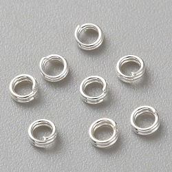 925 Sterling Silver Split Rings, Double Loops Jump Rings, Ring, Silver, 3x1.3mm, Inner Diameter: 2mm(STER-WH0009-21B)