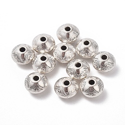 CCB Plastic Beads, Rondelle, Antique Silver, 15.5x10.5~11mm, Hole: 3.5mm(CCB-L008-15AS)