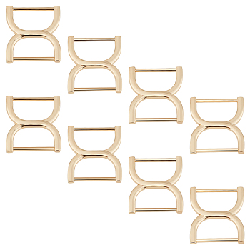 WADORN 8Pcs Alloy Buckle Clasps, For Webbing, Strapping Bags, Garment Accessories, Golden, 35x27x3.9mm, Inner Diameter: 12.7x25mm