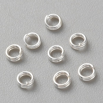 925 Sterling Silver Split Rings, Double Loops Jump Rings, Ring, Silver, 3x1.3mm, Inner Diameter: 2mm
