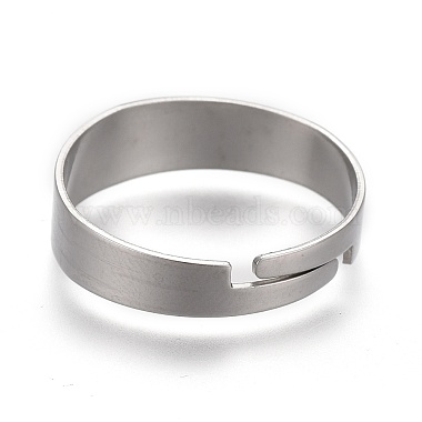 Adjustable 201 Stainless Steel Plain Band Rings(STAS-P249-26A-P)-3