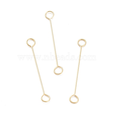 2cm Golden 316 Surgical Stainless Steel Double Sided Eye Pins