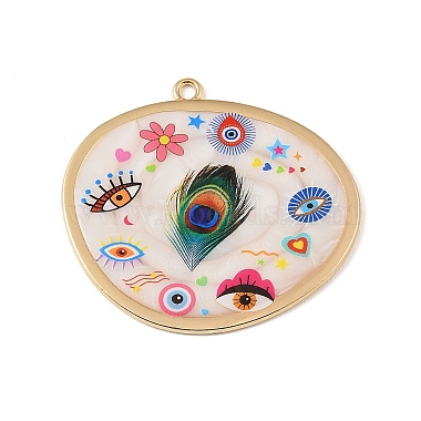Printed Alloy Big Pendants(AL-CBAA786-02G)-2