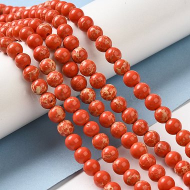 Synthetic Imperial Jasper Beads Strands(G-I199-35-6mm-D)-5