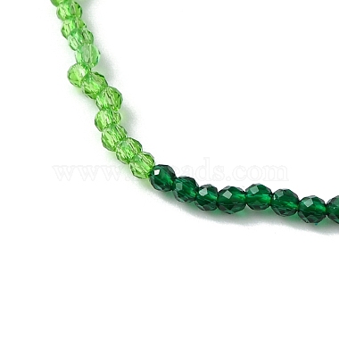 Faceted Rondelle Glass Beaded Necklace for Women(NJEW-M208-02A)-4