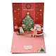carré 3d arbre de Noël carte de voeux en papier pop-up(AJEW-P124-B02)-1