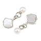 Brass & Natural White Shell Pendants(KK-CBA6A75-46P)-2