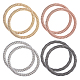 8Pcs 4 Colors Steel Wire Wrap Chain Stretch Bracelets Set(BJEW-BC0001-21)-1