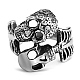 Steam Punk Style 316L Surgical Stainless Steel Skull Finger Rings(SKUL-PW0005-07D)-1