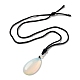 Synthetic Opalite Pendant Necklace with Nylon Cord for Women(NJEW-L464-A01)-3