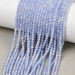 Dyed Synthetic Blue Lace Agate Beads Strands, Smooth Round, 2.5mm, Hole: 0.5mm, about 160pcs/strand, 14.96''(38cm)(GG-CBA0389-A02-2mm)